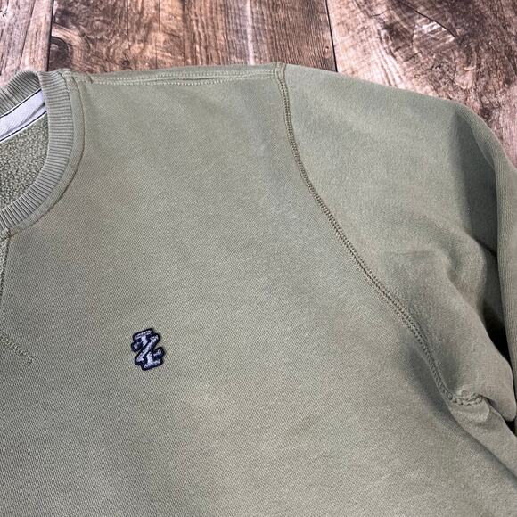 IZOD Distressed Crewneck Sweatshirt Green Size Medium - Picture 5 of 7
